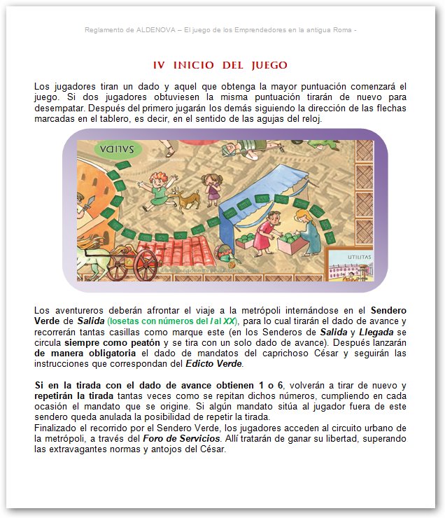 Inicio del juego reglas4